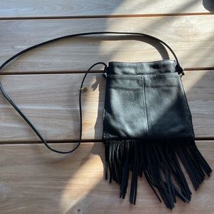 Hobo crossbody bag with fringe